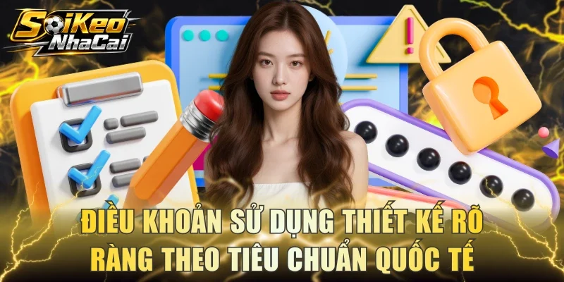 Điều khoản sử dụng thiết kế rõ ràng theo tiêu chuẩn quốc tế